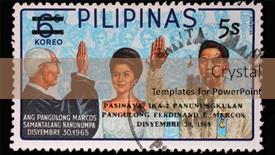  Presentation with president - Audience pleasing slide set consisting of zagreb-croatia-september-18-2014 backdrop and a coral colored foreground