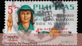  Presentation with 25th anniversary - Presentation design consisting of zagreb-croatia-september-18-2014 background and a coral colored foreground