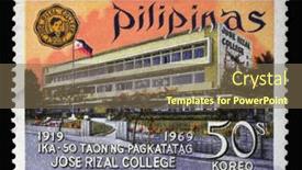  Presentation with rizal - Slides featuring zagreb-croatia-september-18-2014 background and a violet colored foreground