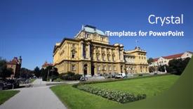  Presentation with theatre - Beautiful PPT layouts featuring zagreb-croatia-september-23-croatian backdrop and a ocean colored foreground