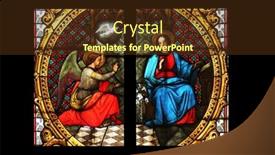  Presentation with virgin mary - Colorful PPT theme enhanced with zagreb-croatia-september-26-annunciation backdrop and a tawny brown colored foreground
