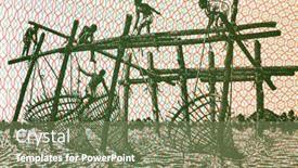  Presentation with fishing nets - Beautiful presentation design featuring zaire-circa-1994-men-fishing backdrop and a violet colored foreground
