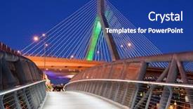  Presentation with boston - Colorful presentation theme enhanced with zakim bridge and north bank backdrop and a ocean colored foreground