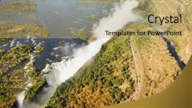  Presentation with sri lanka dunhinda falls - Beautiful presentation theme featuring zambezi river and victoria falls backdrop and a coral colored foreground
