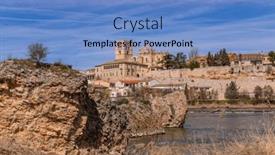  Presentation with old - PPT theme having zamora-cathedral-old-town background and a teal colored foreground