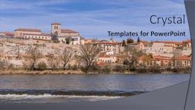  Presentation with old - Slide deck with zamora-cathedral-old-town background and a light blue colored foreground