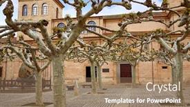  Presentation with square - PPT layouts enhanced with zamora-plaza-viriato-square background and a coral colored foreground