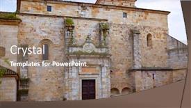  Presentation with facade - Slides with zamora-san-ildefonso-church-facade background and a gray colored foreground