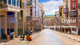  Presentation with via crucis español - Presentation featuring zamora street balboraz in spain background and a tawny brown colored foreground