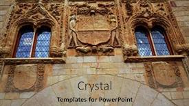  Presentation with momos - Theme having zamora zorrilla square momos palace in spain background and a coral colored foreground