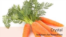  Presentation with fall leaves border white - Beautiful slides featuring zanahoria - carrot vegetable with leaves isolated backdrop and a yellow colored foreground