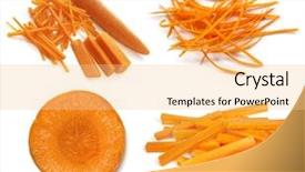  Presentation with carrots - Presentation theme featuring zanahoria - carrots collection isolated on white background and a  colored foreground