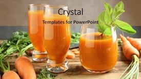  Presentation with juice - Colorful slide set enhanced with zanahoria - composition with glasses of fresh backdrop and a yellow colored foreground