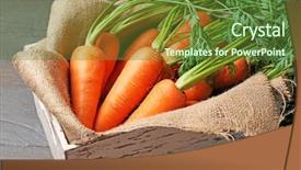  Presentation with carrots - Presentation design consisting of zanahoria - fresh organic carrots in box background and a tawny brown colored foreground