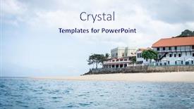 Presentation with high quality - PPT theme consisting of zanzibar-old-city-in-tanzania background and a sky blue colored foreground