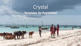  Presentation with ocean waves - 