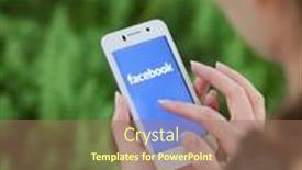  Presentation with facebook - Beautiful presentation theme featuring zaporizhzhya-ukraine-july-01-2014 backdrop and a coral colored foreground