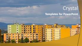  Presentation with czech republic - Cool new slides with zatec-town-and-rapeseed-field backdrop and a mint green colored foreground