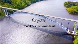  Presentation with czech republic - Presentation consisting of zdakovsky-bridge-over-orlik-reservoir background and a light blue colored foreground