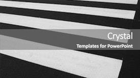  Presentation with pedestrian crossing - Slide deck having zebra - pedestrian road crossing area background and a gray colored foreground