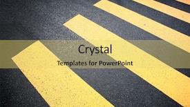  Presentation with road yellow - Presentation design having detail of the freemasonry door background and a tawny brown colored foreground.