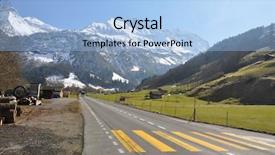  Presentation with region 3 - Presentation design featuring zebra crossing - elm region switzerland background and a light blue colored foreground