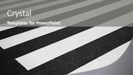  Presentation with school crossing safety - Slide set with zebra-crossing-without-anyone-crossing background and a gray colored foreground