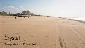  Presentation with beach - Slide deck featuring zee the netherlands dunes hotel background and a coral colored foreground