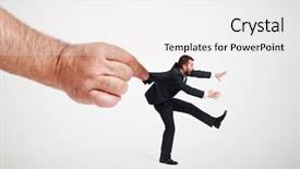  Presentation with formal - Beautiful PPT layouts featuring zel - big hand stopping running man backdrop and a white colored foreground