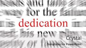  Presentation with dedication - Presentation theme consisting of zel - blurred text with a focus background and a light gray colored foreground