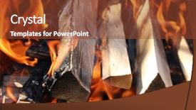  Presentation with flames - Slides featuring zel - charred wood and bright flames background and a tawny brown colored foreground