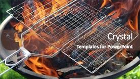  Presentation with flames - Cool new slide set with zel - charred wood and bright flames backdrop and a tawny brown colored foreground