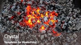  Presentation with dark vintage wood table texture - Cool new presentation theme with zel - charred wood and bright flames backdrop and a dark gray colored foreground