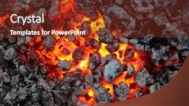  Presentation with flames - Colorful PPT theme enhanced with zel - charred wood and bright flames backdrop and a tawny brown colored foreground