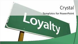  Presentation with highway road sign - Colorful PPT layouts enhanced with zel - loyalty road sign isolated backdrop and a white colored foreground