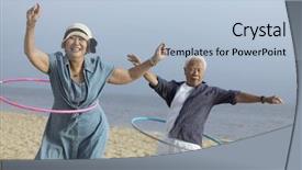  Presentation with aged - Amazing presentation design having zel - middle-aged couple hula hooping backdrop and a light blue colored foreground