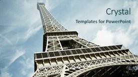  Presentation with eiffel tower paris france - Presentation theme with zel - view of the eiffel tower background and a  colored foreground