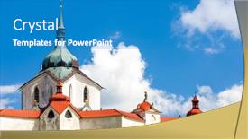  Presentation with czech republic - Amazing presentation having zelena-hora-near-zdar-nad backdrop and a teal colored foreground