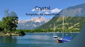  Presentation with i see you - Theme having zell am see in austria background and a light blue colored foreground