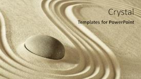  Presentation with zen stone - Amazing slide deck having zen-background-meditation-stone backdrop and a coral colored foreground