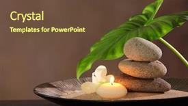  Presentation with life - Cool new presentation theme with zen balance - spa still life with stacked backdrop and a tawny brown colored foreground