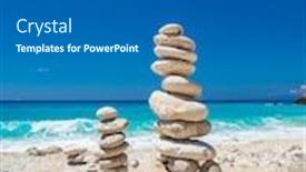  Presentation with balanced stones - Slide set featuring zen-balanced-stones background and a gray colored foreground