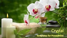  Presentation with spirituality zen meditation stone - Cool new PPT theme with zen basalt stones and bamboo backdrop and a tawny brown colored foreground