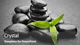  Presentation with zen - Amazing presentation design having zen basalt stones and bamboo backdrop and a dark gray colored foreground