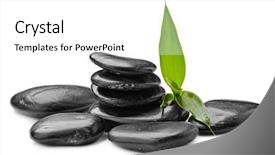  Presentation with spirituality zen meditation stone - Beautiful presentation featuring autumn picnic concept woman covered with red blanket relaxing in park or autumnal forest drinking hot warming drink from mug backdrop and a gold colored foreground