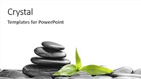  Presentation with zen stones - Amazing presentation theme having zen basalt stones and bamboo backdrop and a white colored foreground