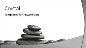  Presentation with zen stone - Beautiful presentation design featuring zen basalt stones and bamboo backdrop and a white colored foreground