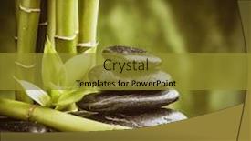  Presentation with zen stones - Audience pleasing slide deck consisting of zen basalt stones and bamboo on the black backdrop and a gold colored foreground