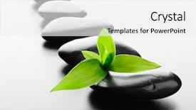  Presentation with zen stones - PPT layouts featuring zen basalt stones and bamboo background and a white colored foreground