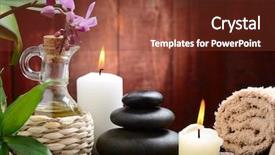  Presentation with spirituality zen meditation stone - Beautiful slides featuring zen basalt stones and bamboo backdrop and a tawny brown colored foreground